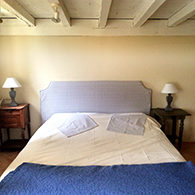 Bedroom with ensuite at Le Batut, accommodation in SW France.